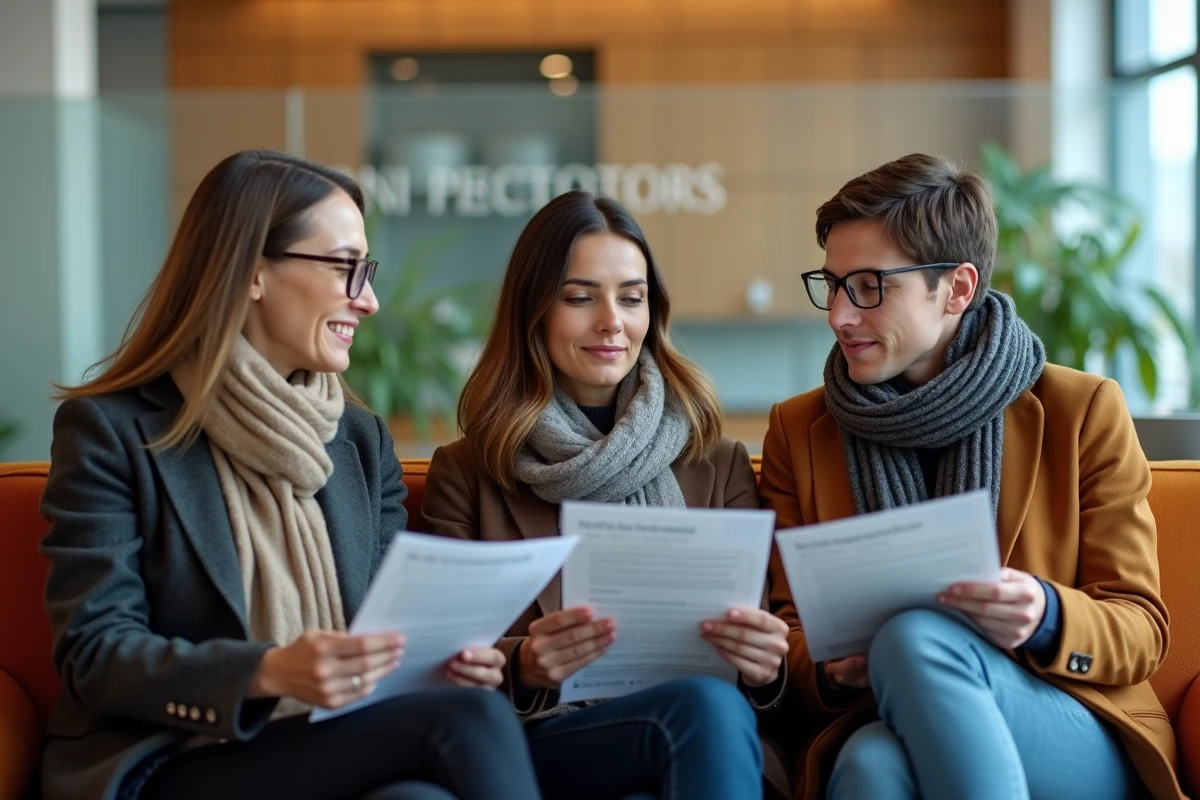 Groupe de patients dans une salle d