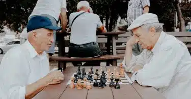 two men playing chess
