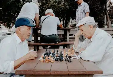 two men playing chess