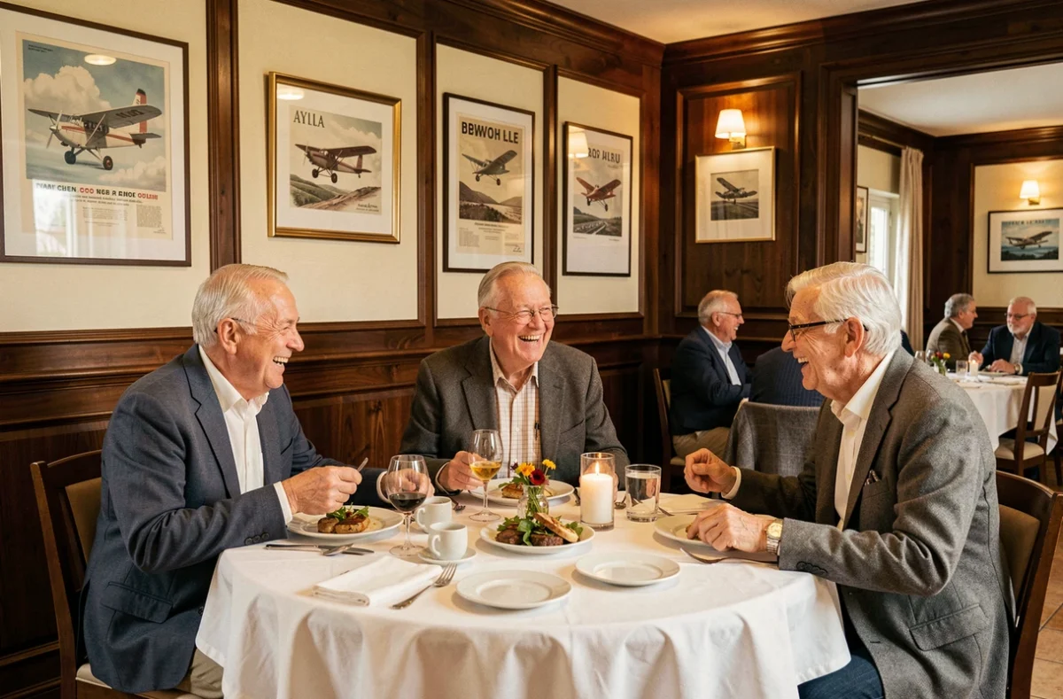 Salle à manger conviviale de la résidence Les Templitudes Aéro-Club à Avrillé avec des résidents partageant un repas